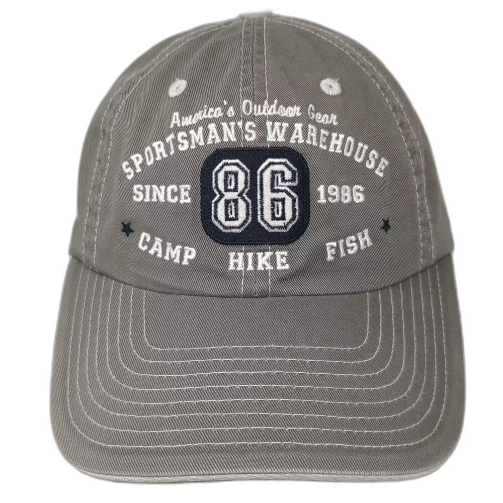 Sportsman's Warehouse Baseball Cap Brown White OS Slideback Hat Camp Hike Fish